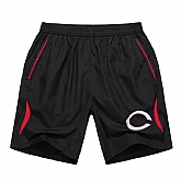 Men's Cincinnati Reds Black Red Stripe MLB Shorts,baseball caps,new era cap wholesale,wholesale hats